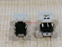 寻找如图这款带灯轻触开关:瓷白按钮+灰色护套+透明孔盖+蓝色