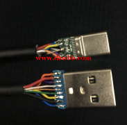 长期外发USB3.0 Type-c数据线公头焊接