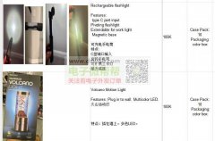 感应灯.手电筒.室内壁灯，每款数量100K.