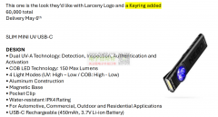 数量每款60000个，迷你紫外线黑光钥匙扣！