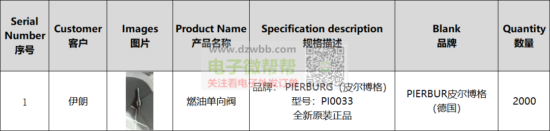 燃油单向阀厂家请联系,数量:2000套! 燃油单向阀厂家请联系,数量:2000套!